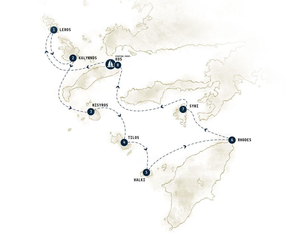 Dodecanese Itinerary Map