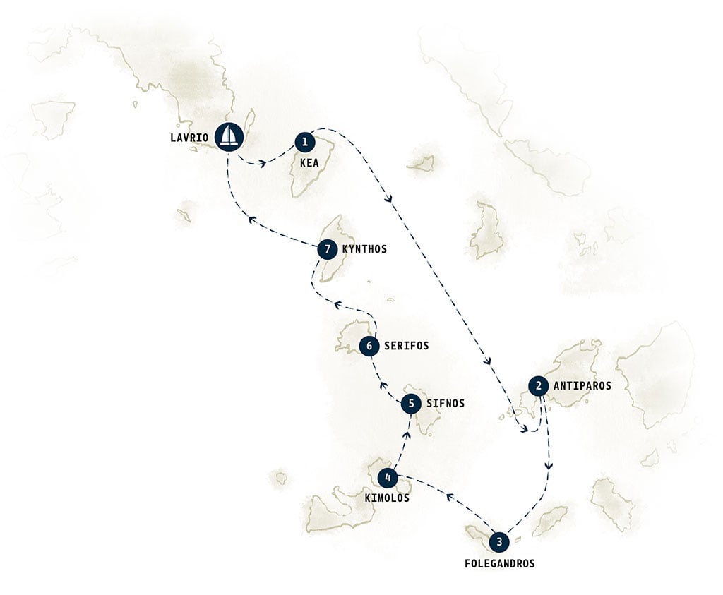 Sample Greek Yacht Vacation Itinerary