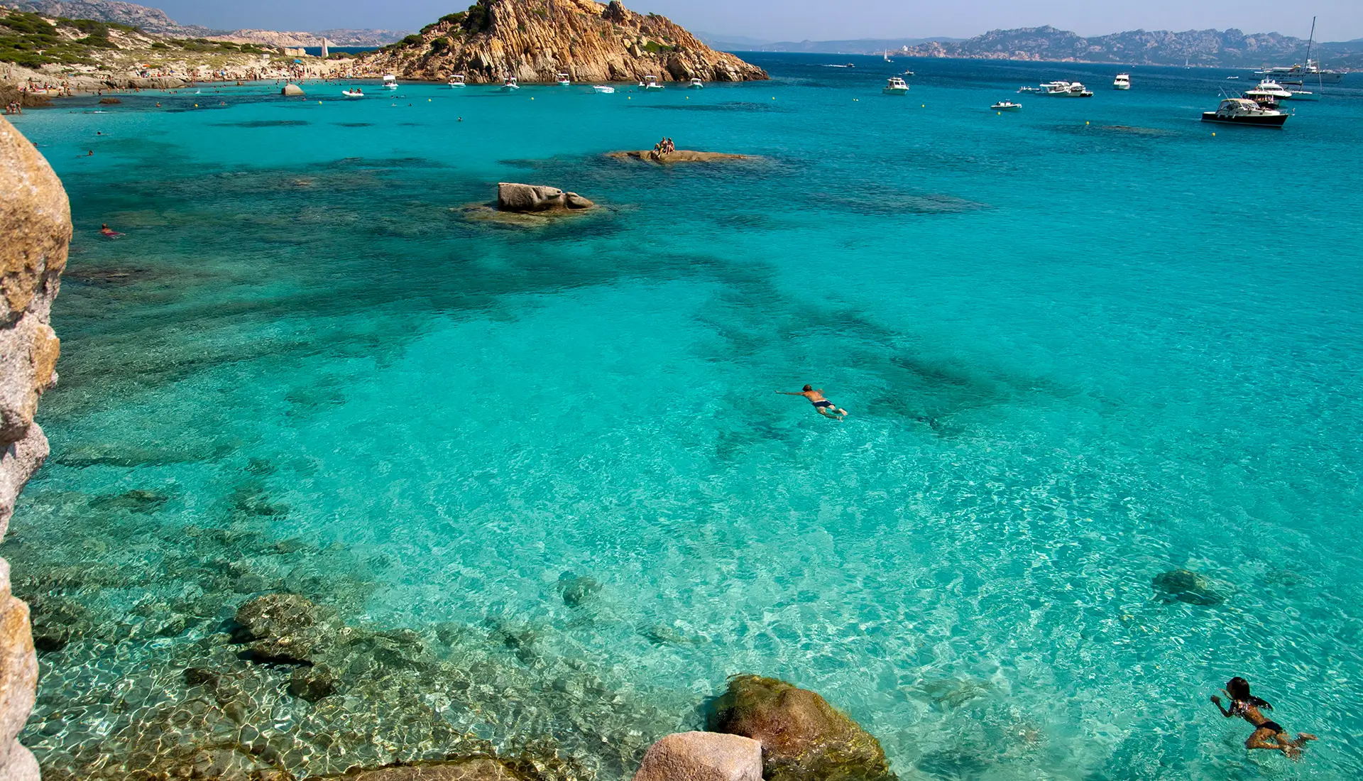 La Maddalena archipelago granite rocks crystal turquoise waters Sardinia