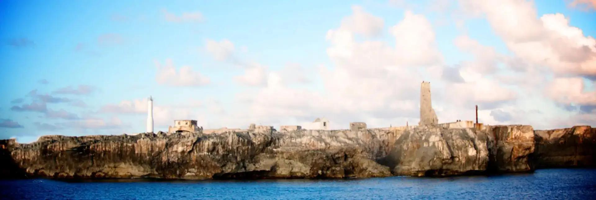 Sombrero Island from the sea, Caribbean