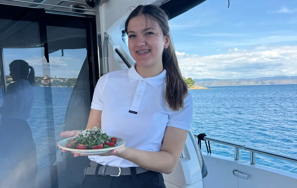 Yacht crew on Alina