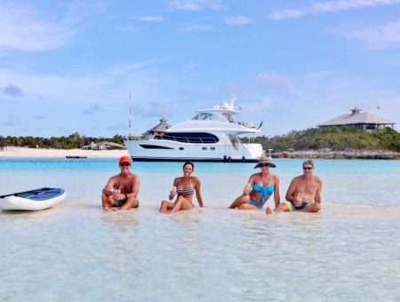 Beach goers enjoying their vacation to the Caribbean Islands.