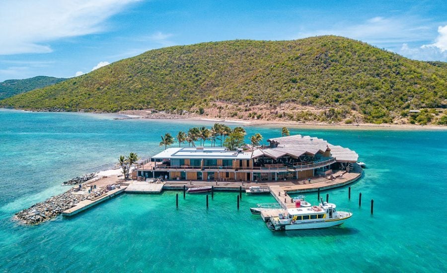 Saba Rock drone Saba Rock drone