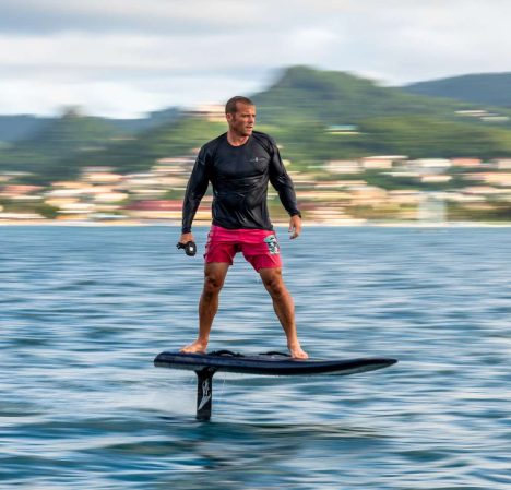 E-foil board surfing E-foil board surfing