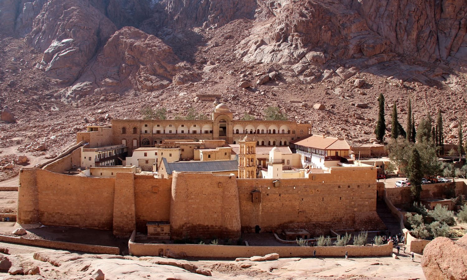 St Catherine Monastery nestled in Sinai Mountains Egypt UNESCO World Heritage Site cultural excursion from Red Sea